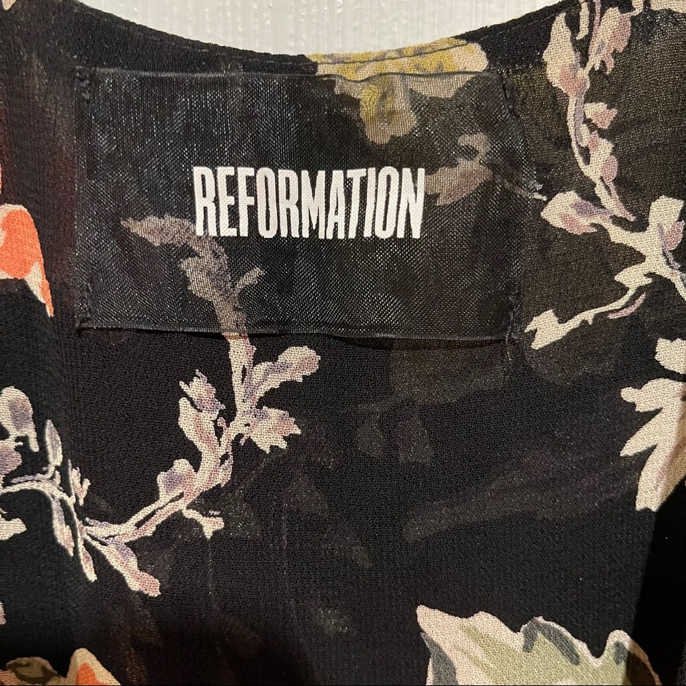 Reformation Floral Wrap Dress Size Small